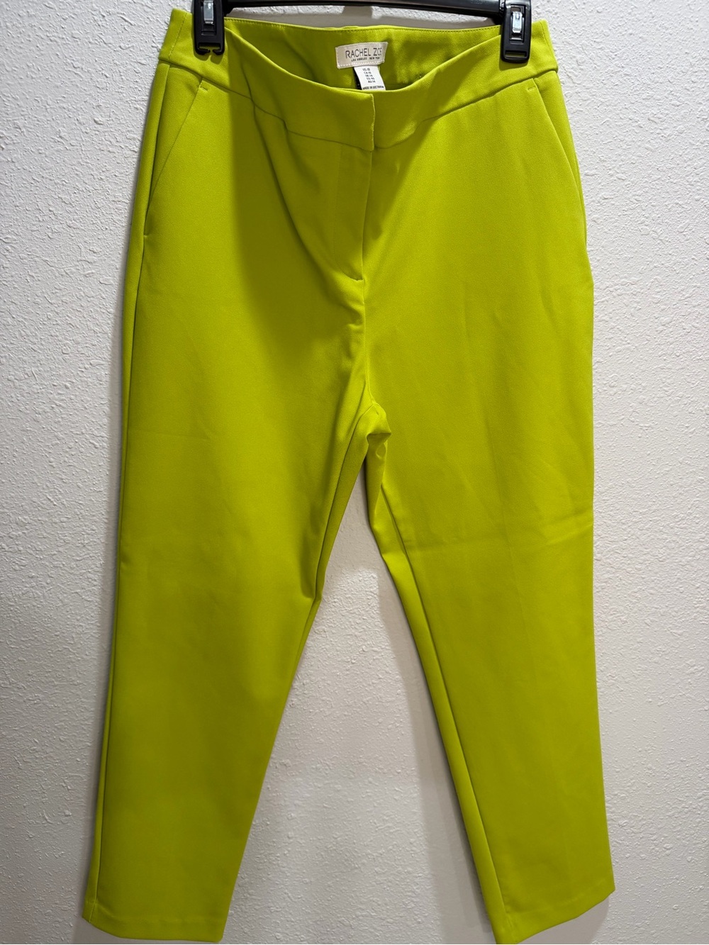 Rachel Zoe Neon Lime Cropped Ankle Trousers